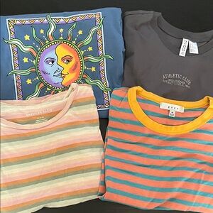 Bundle Crops Tops Short Sleeve